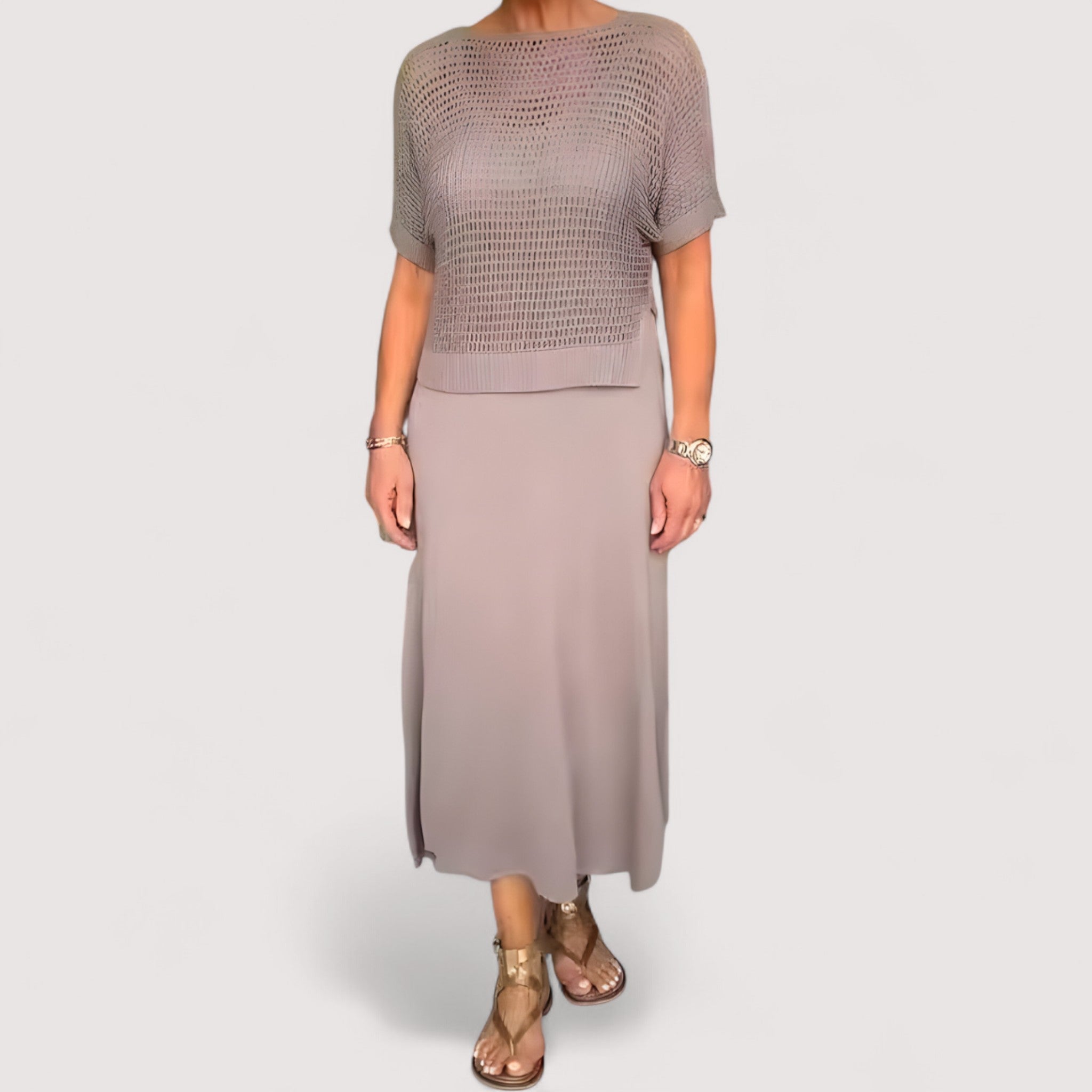 Claudia™ | Sommerkleid mit Strickoberteil