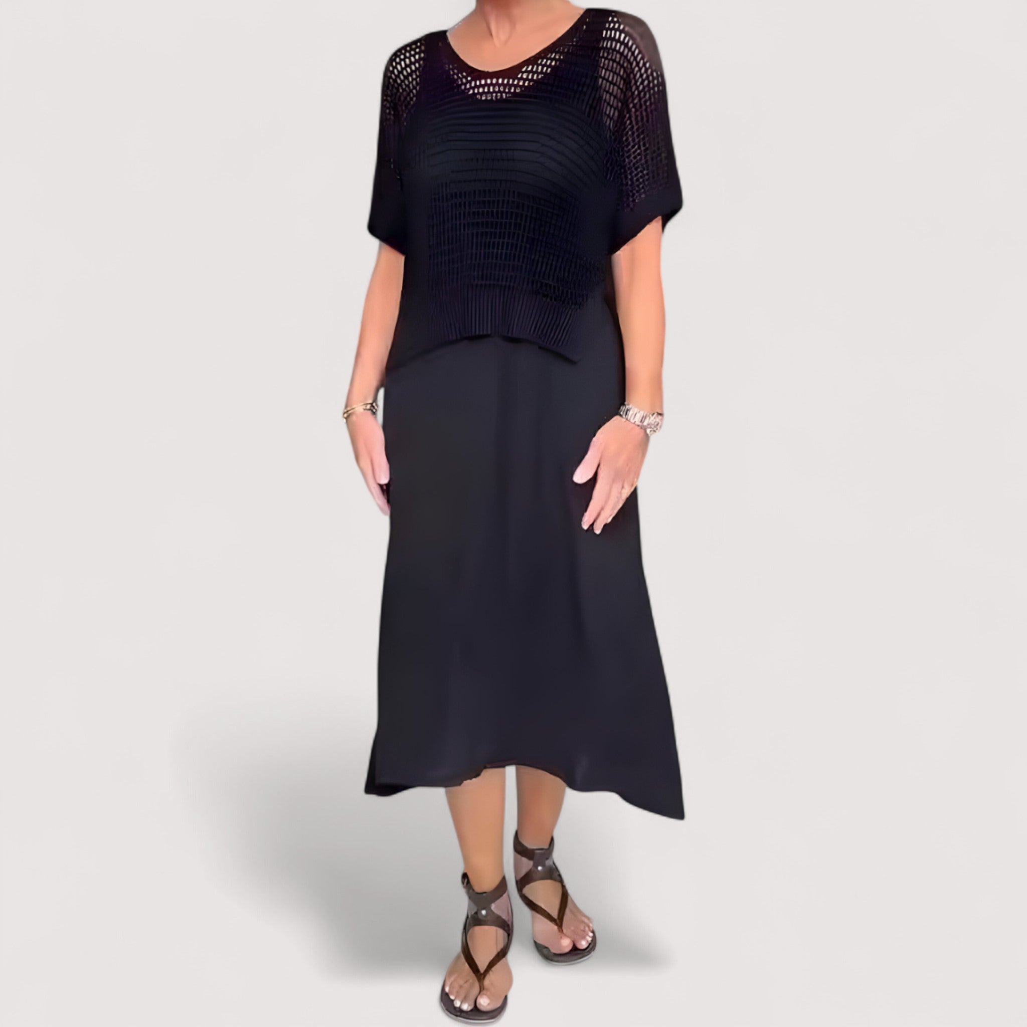 Claudia™ | Sommerkleid mit Strickoberteil