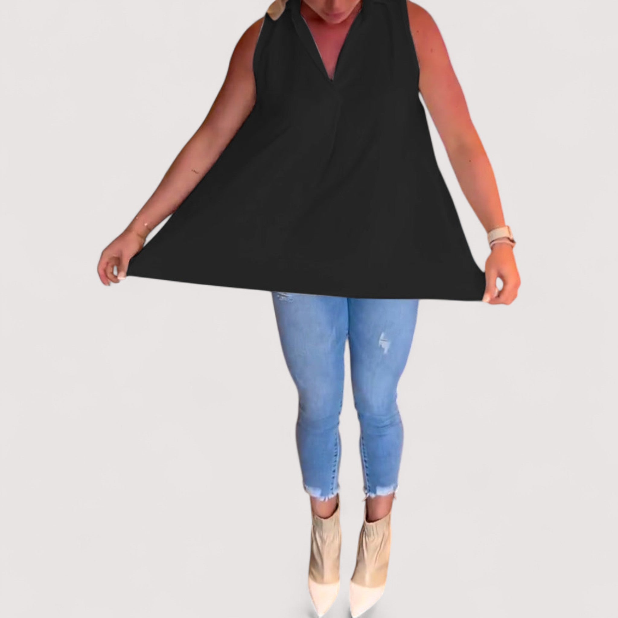 Elly™ | Rüschenbluse mit Revers