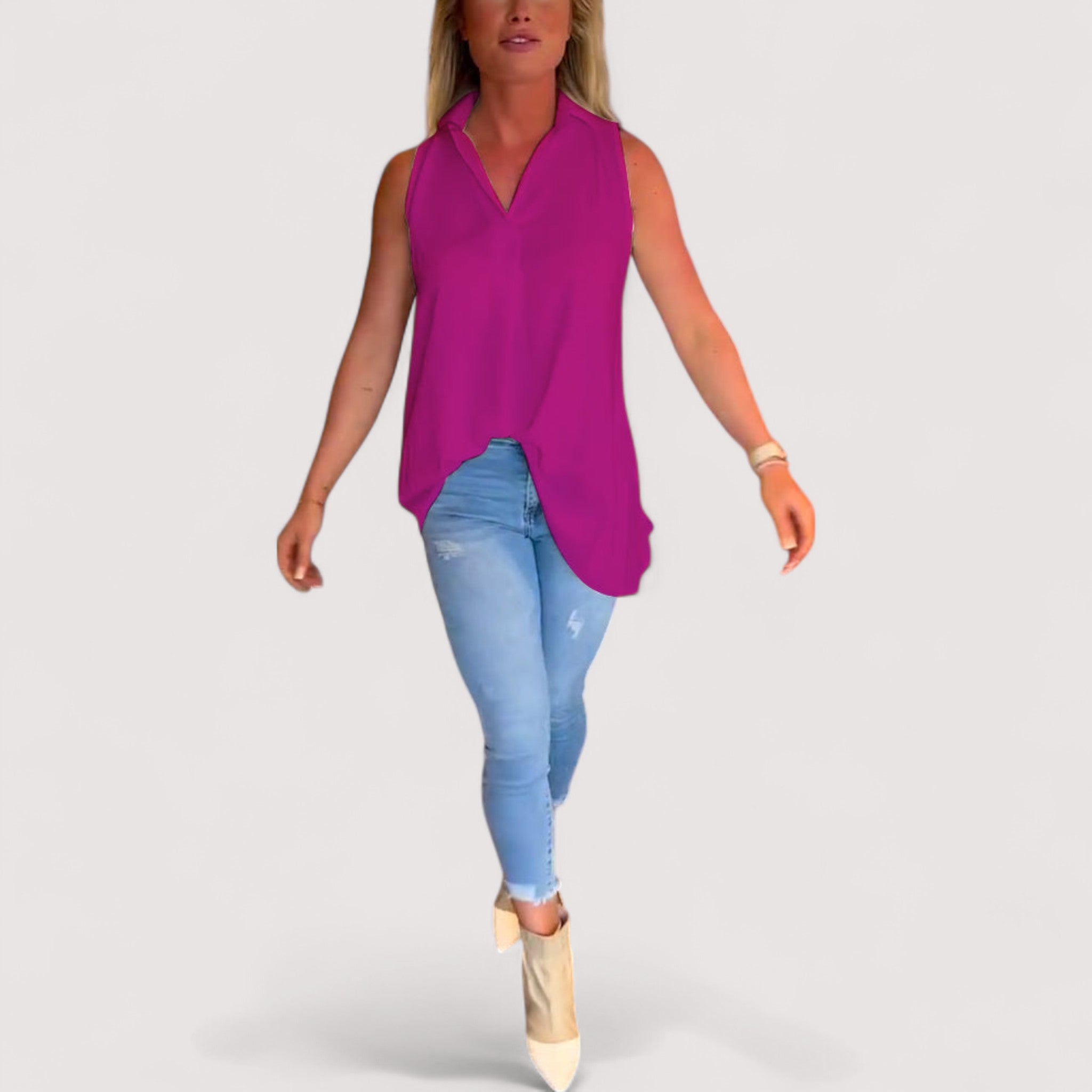 Elly™ | Rüschenbluse mit Revers