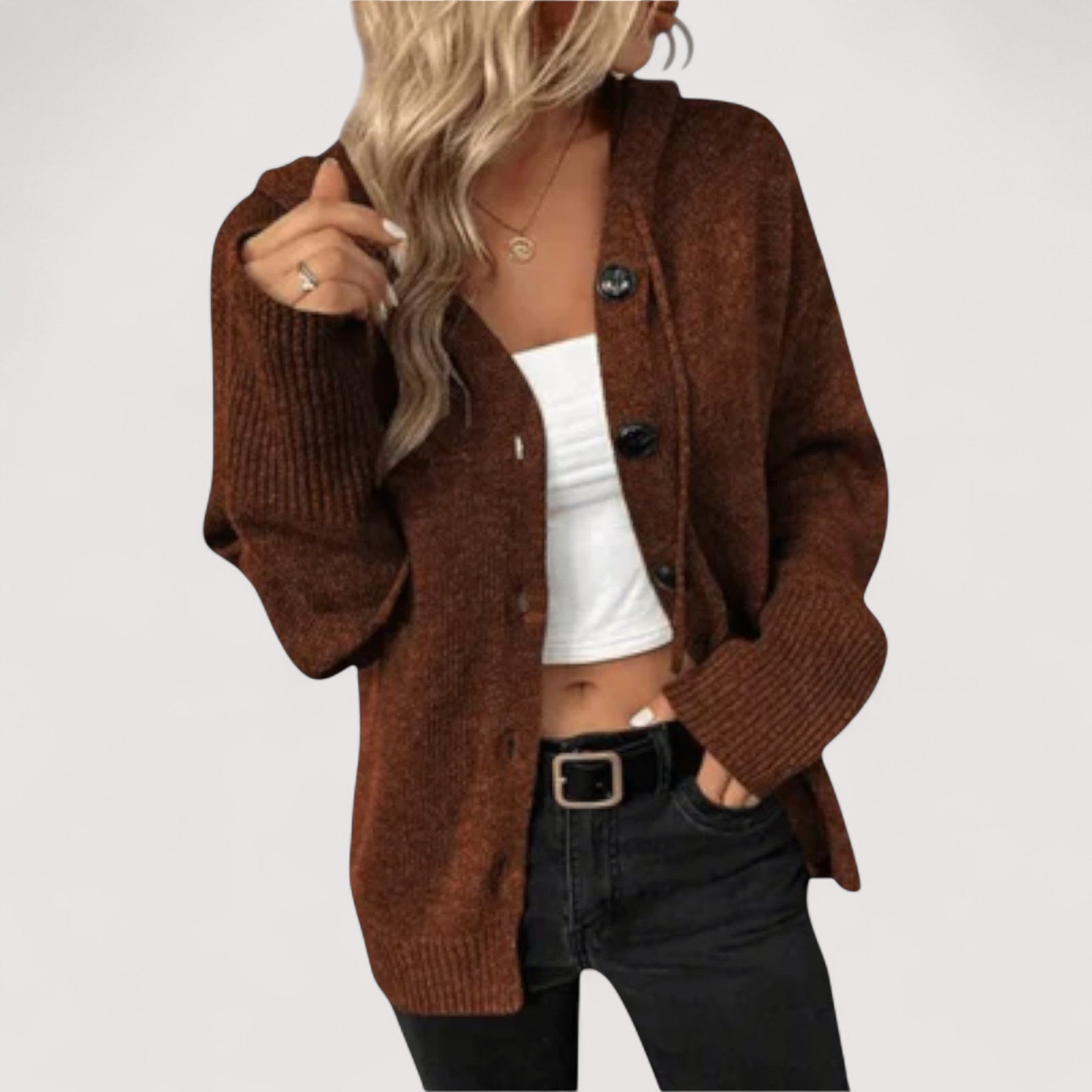 Margrit™ | Strickcardigan mit Knöpfe