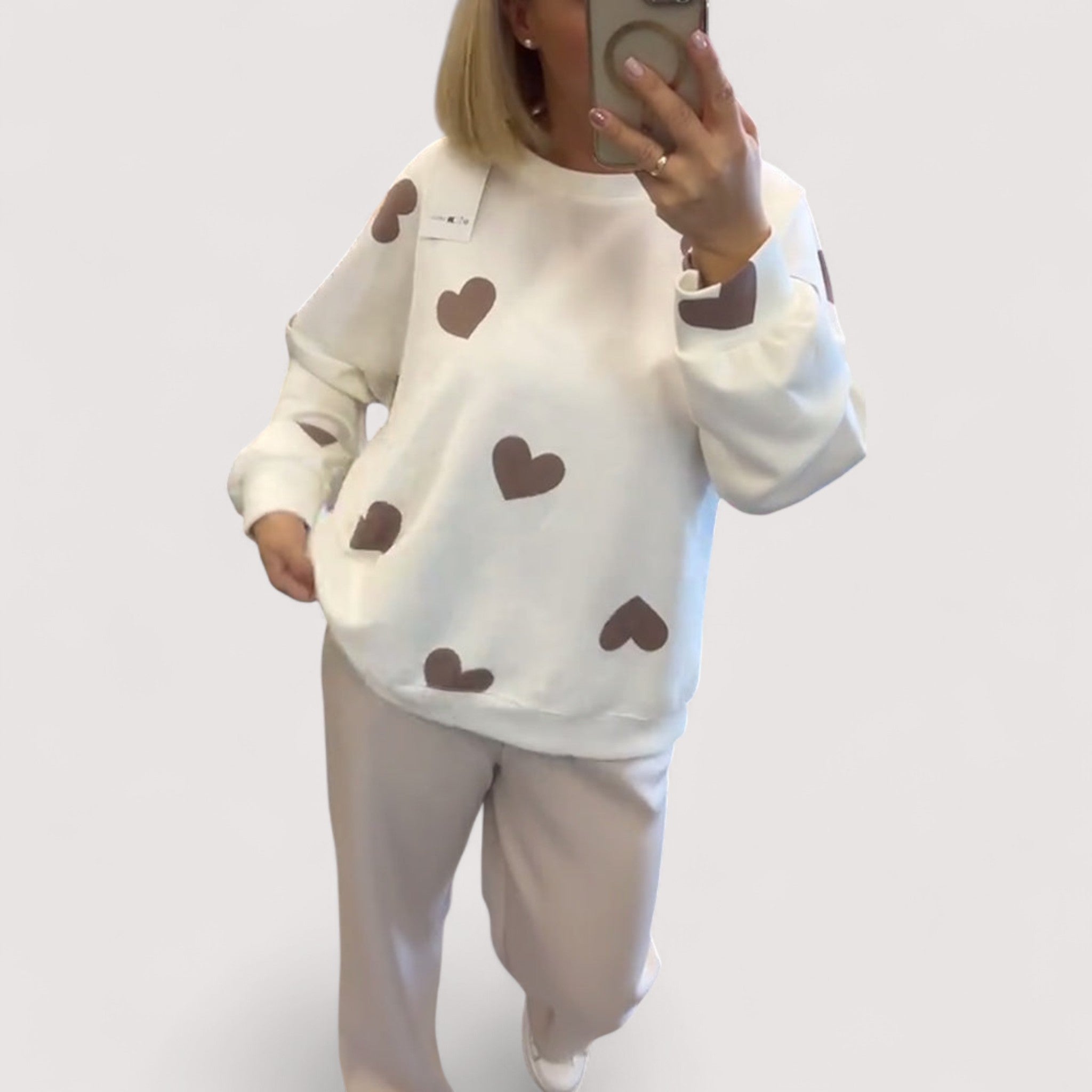 Marisa™ | Pull mit Härzli-Muster