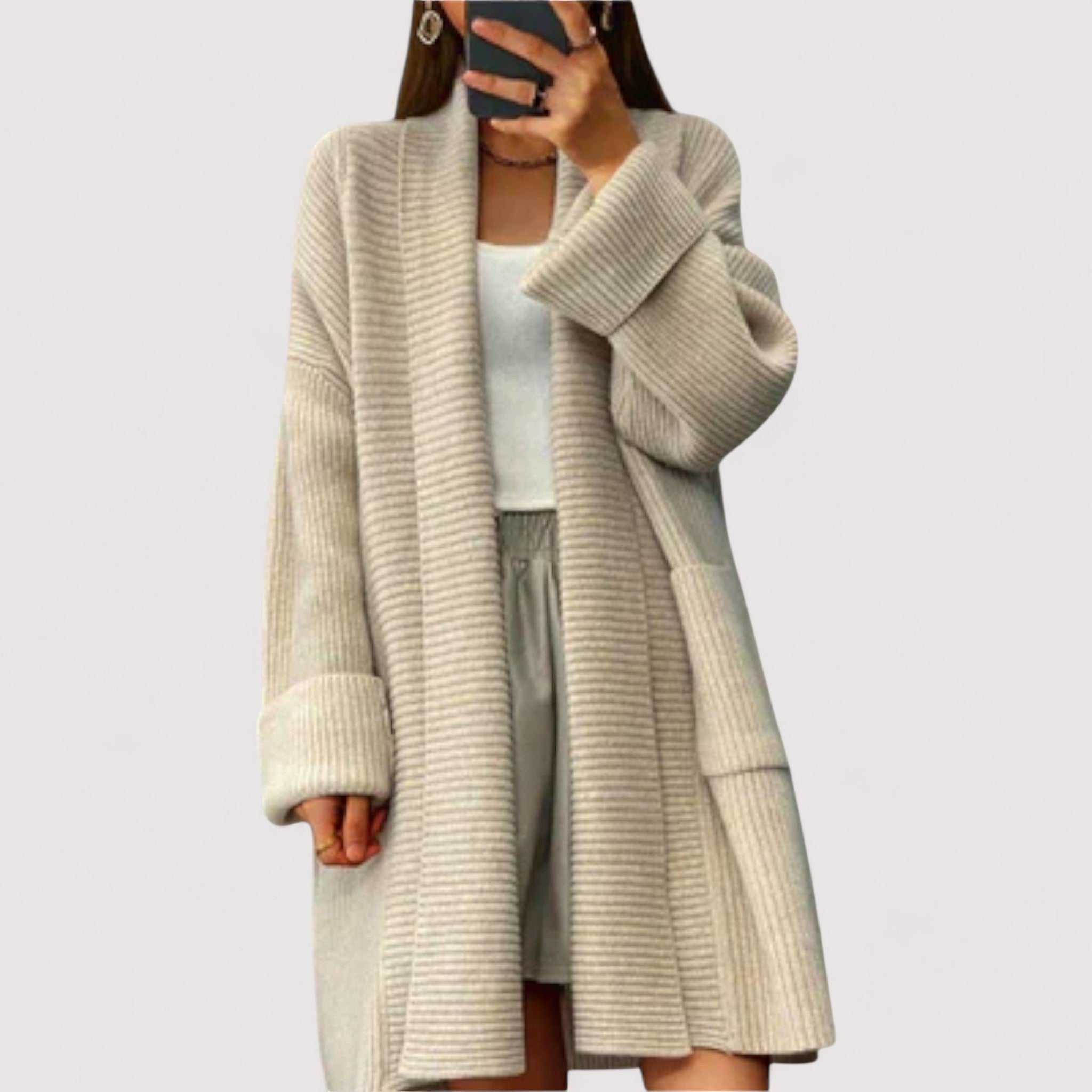 Pladina™ | Langer Strickcardigan