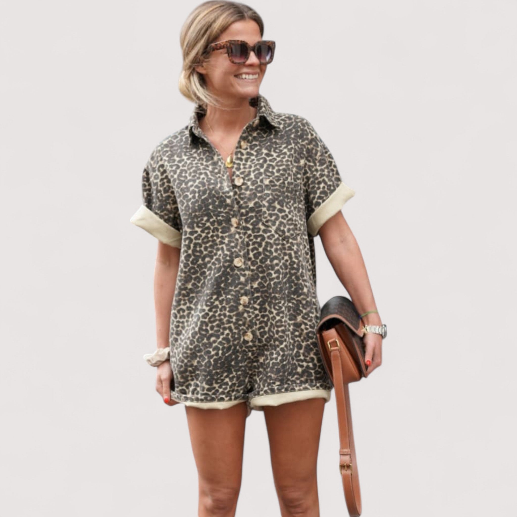 Anette™ | Overall mit Leopardenmuster