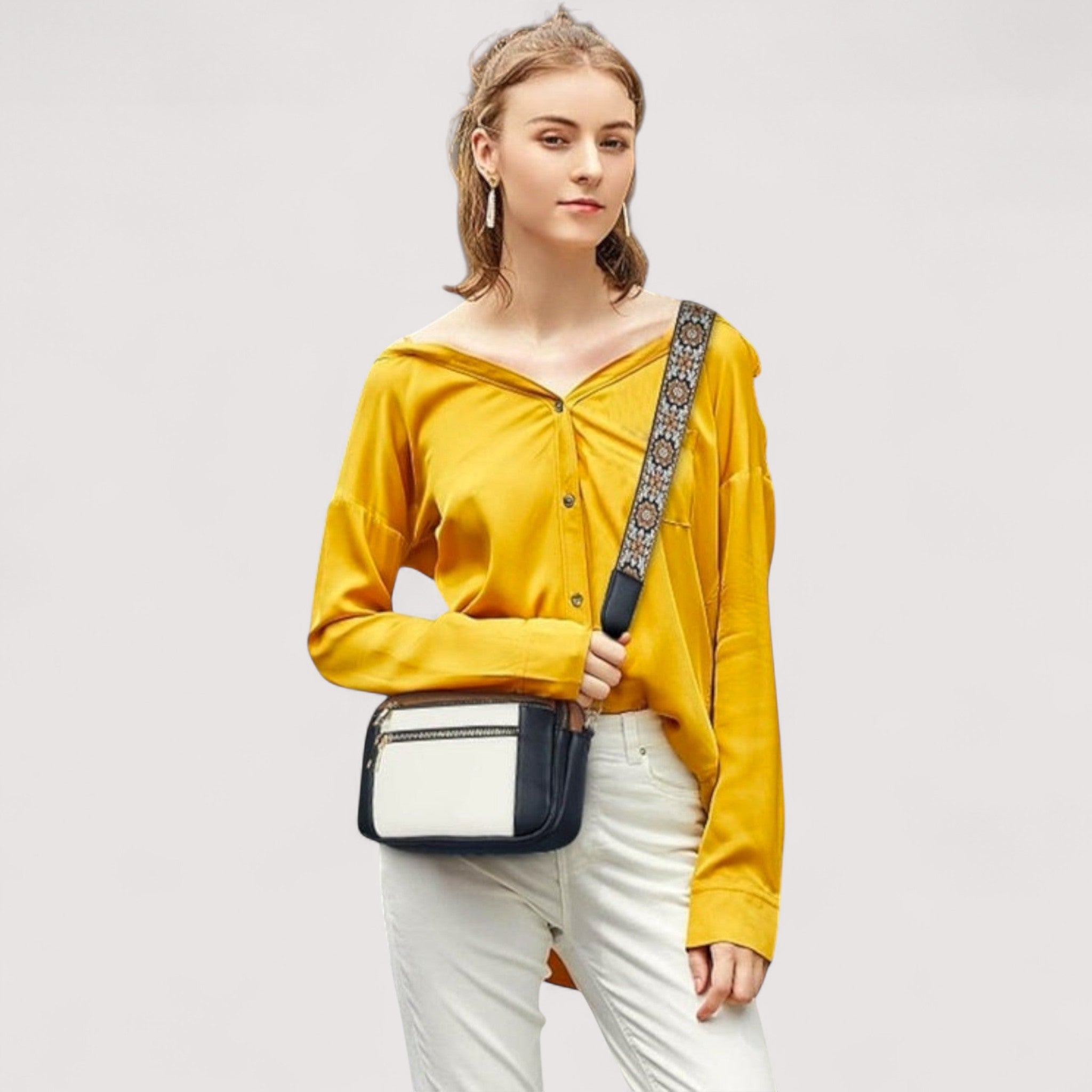 Sabina™ | Elegante Lederschultertasche