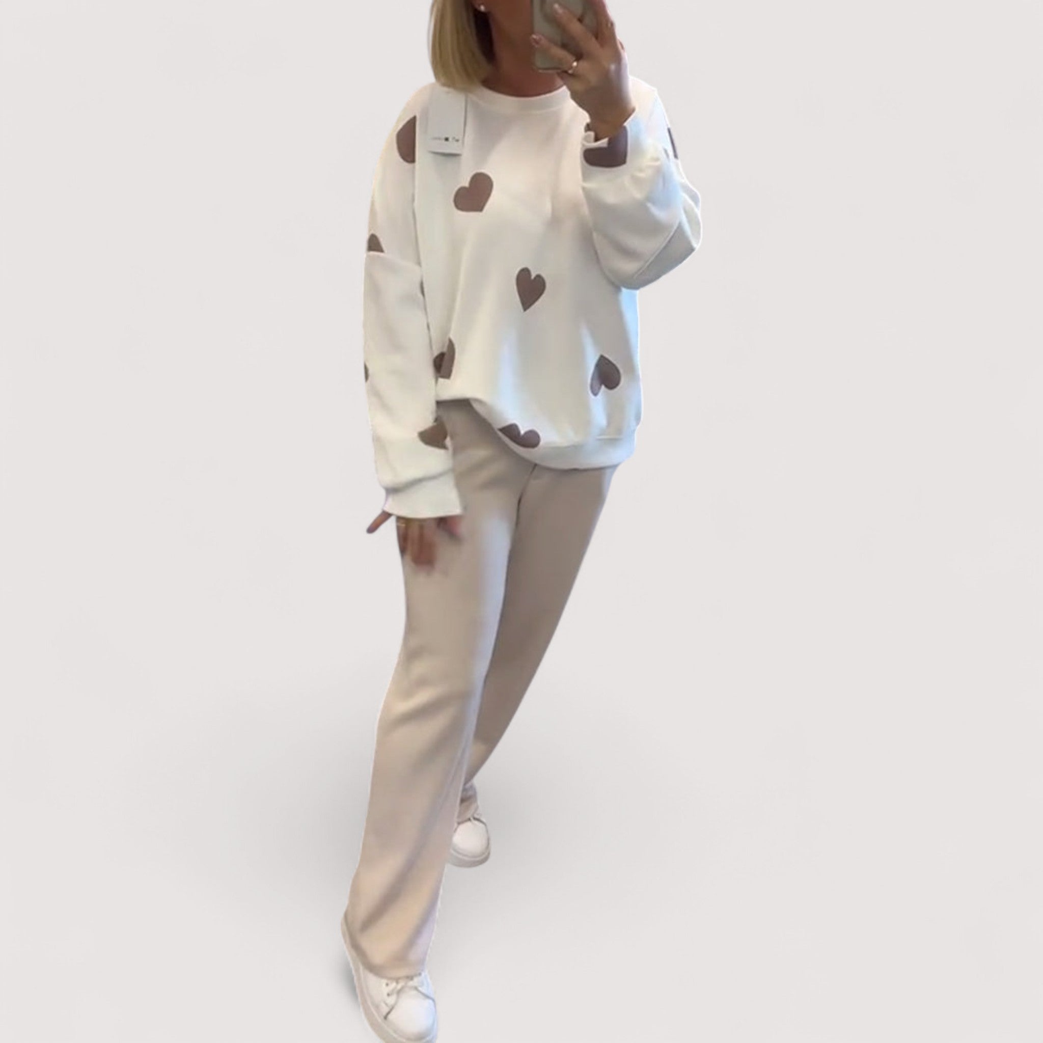 Marisa™ | Pull mit Härzli-Muster