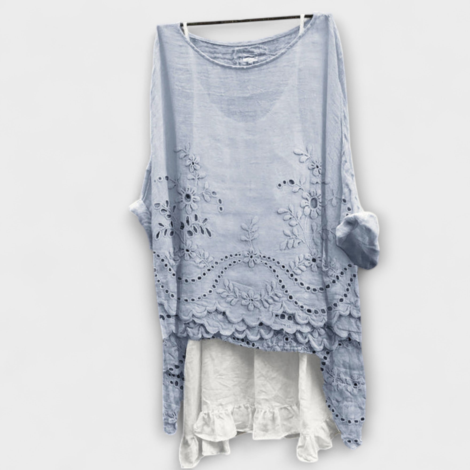 Ella - Bluse mit zweilagigem Saum