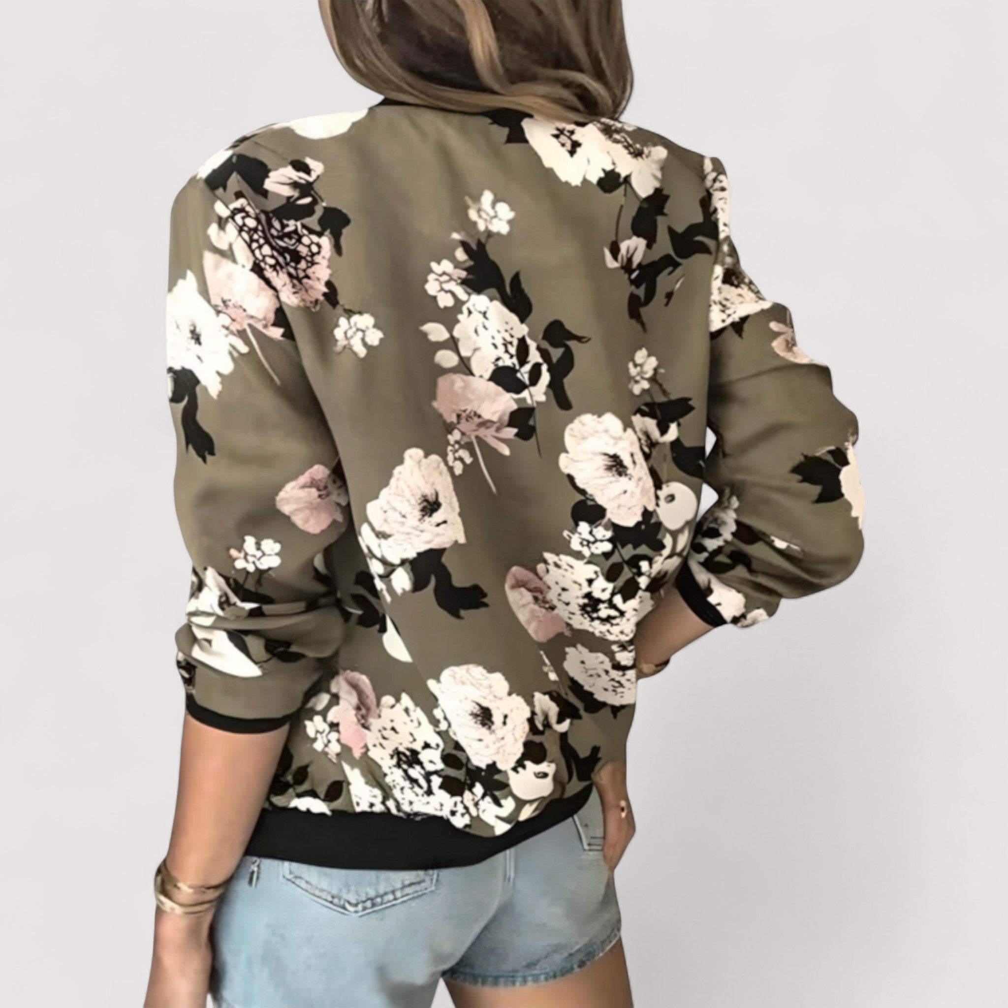 Lidia™ | Stylische Bomberjacke mit Blumenmuster