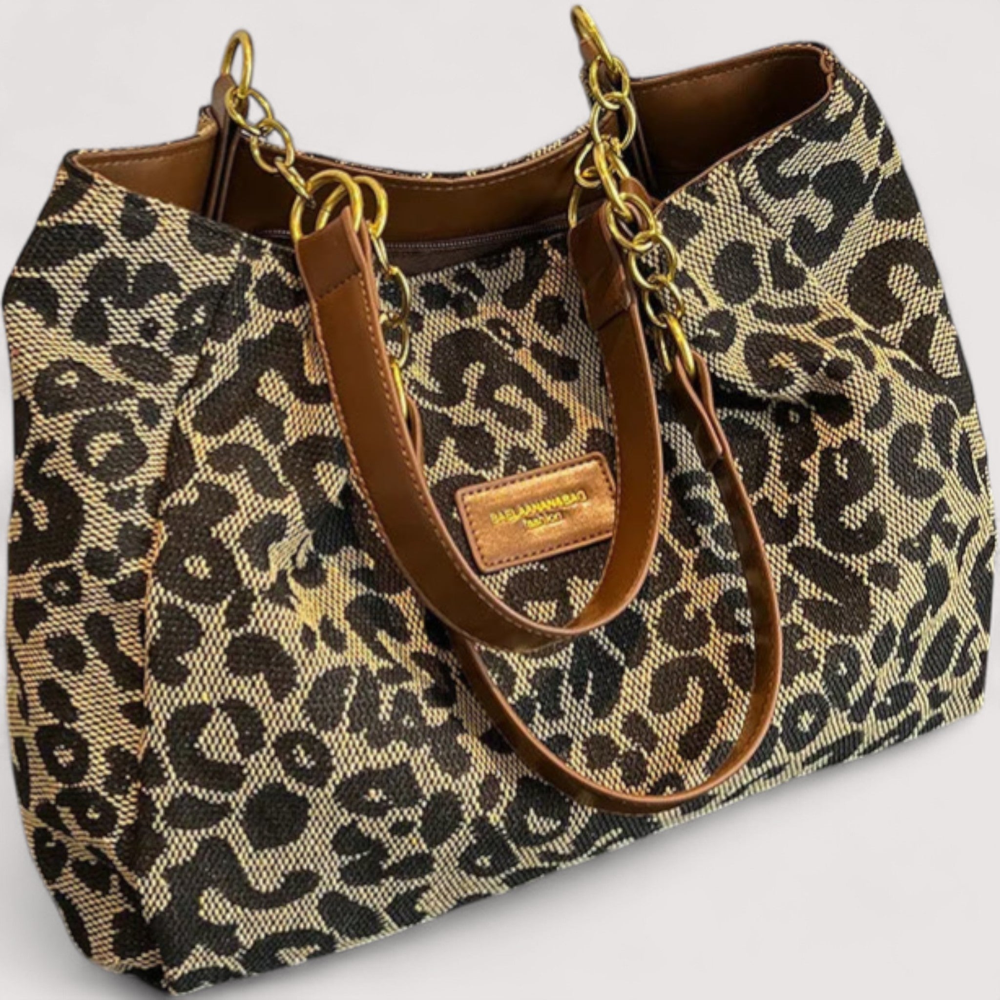 Anouk™ | Leopard Canvas-Einkaufstasche