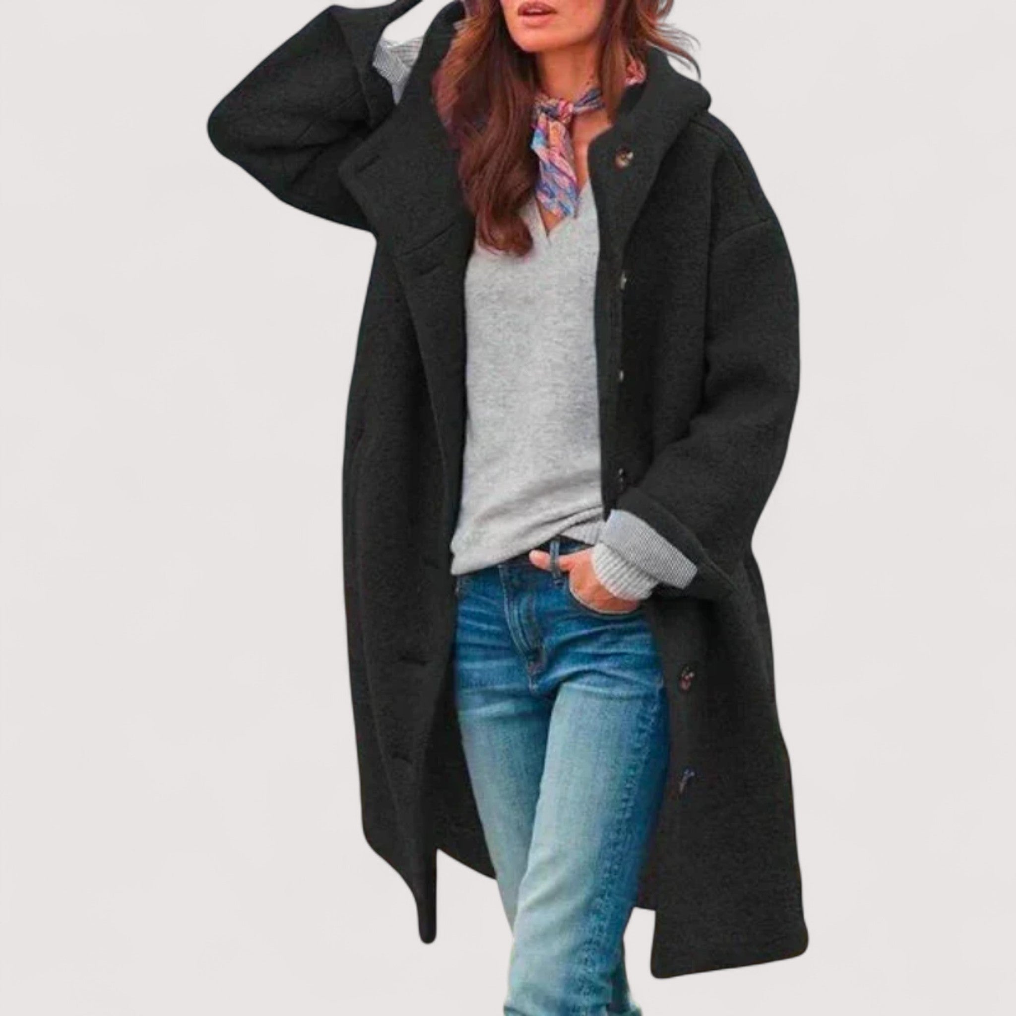 Lorena™ | Stilvolle lange Winterjacke