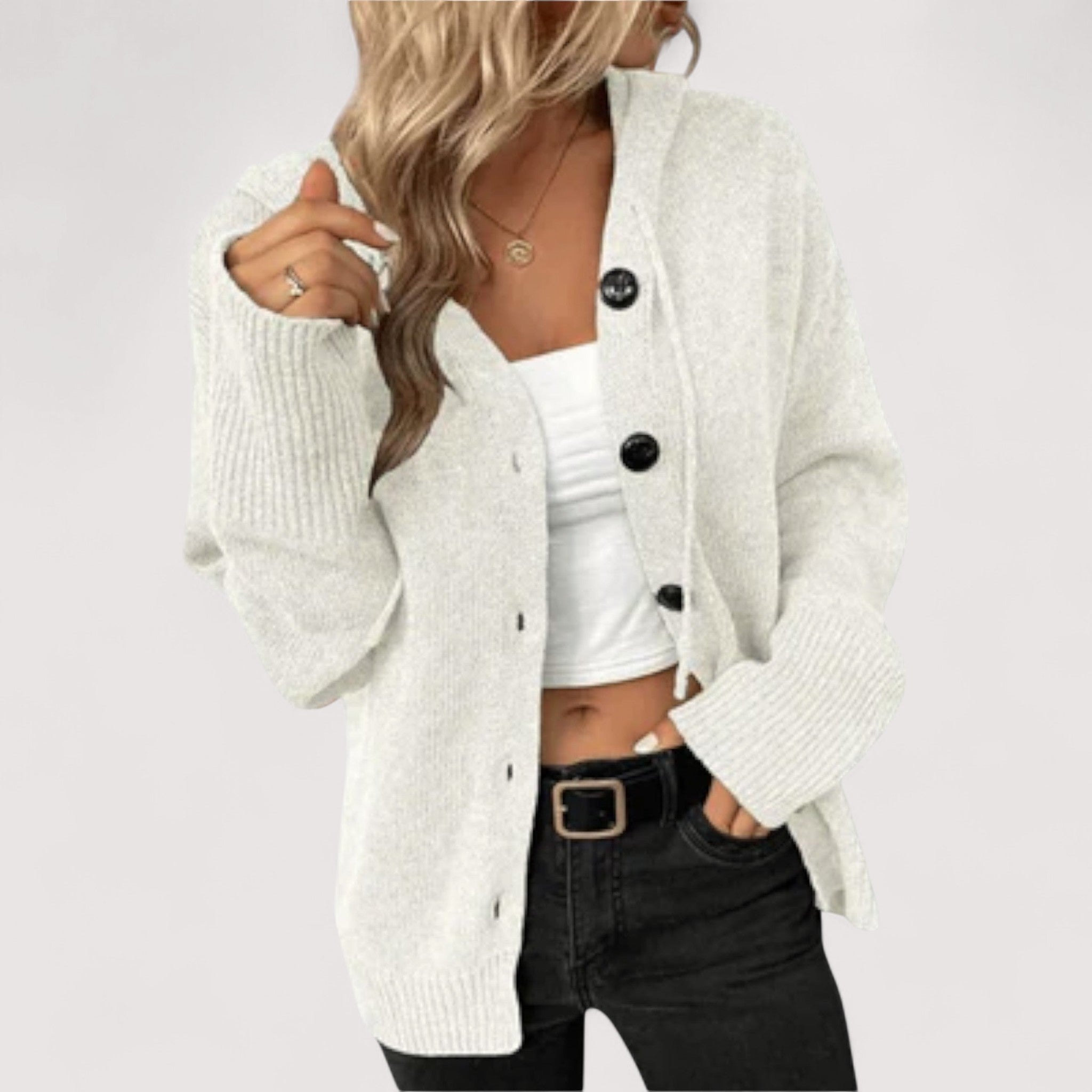 Margrit™ | Strickcardigan mit Knöpfe