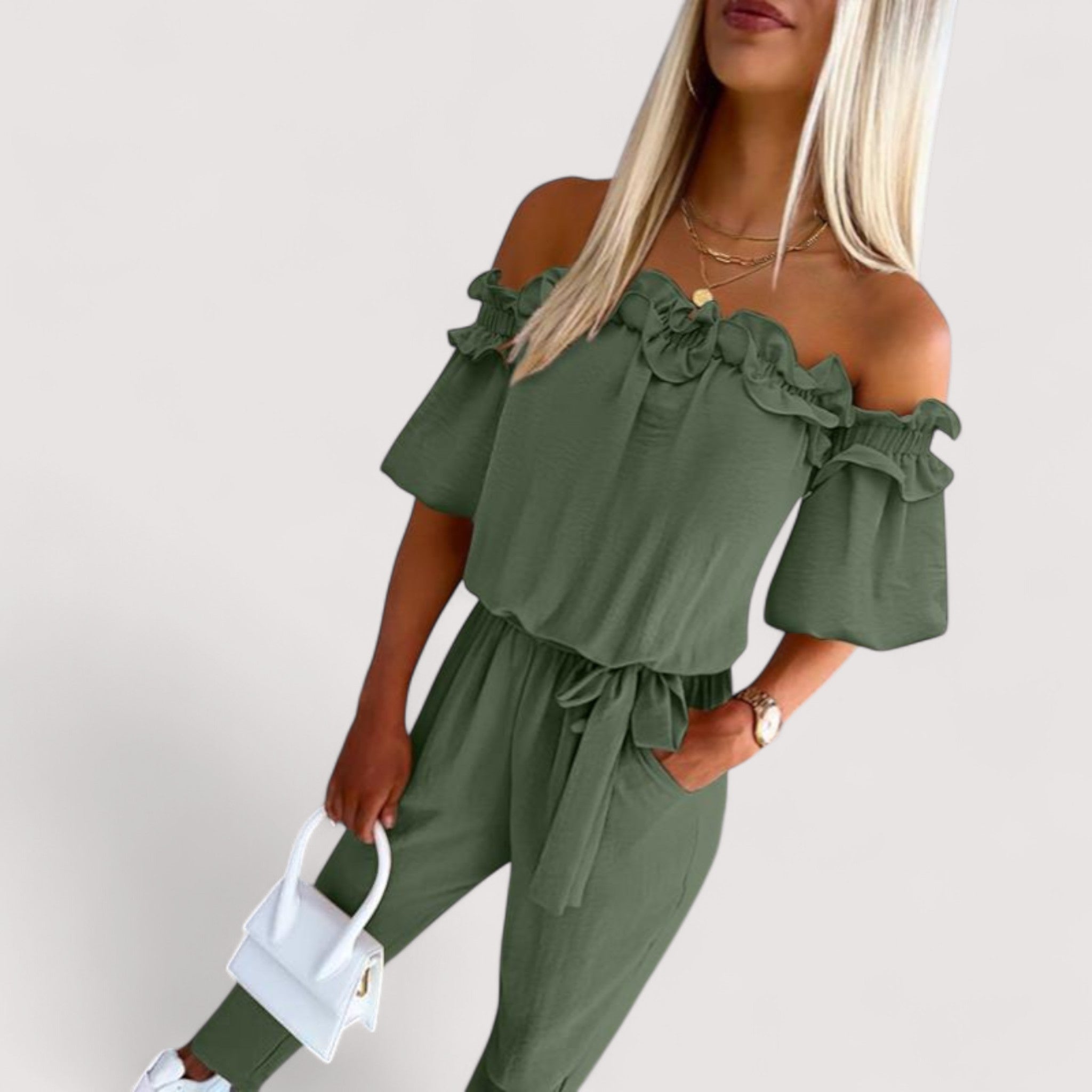 Senta™ | Jumpsuit mit Bindegürtel