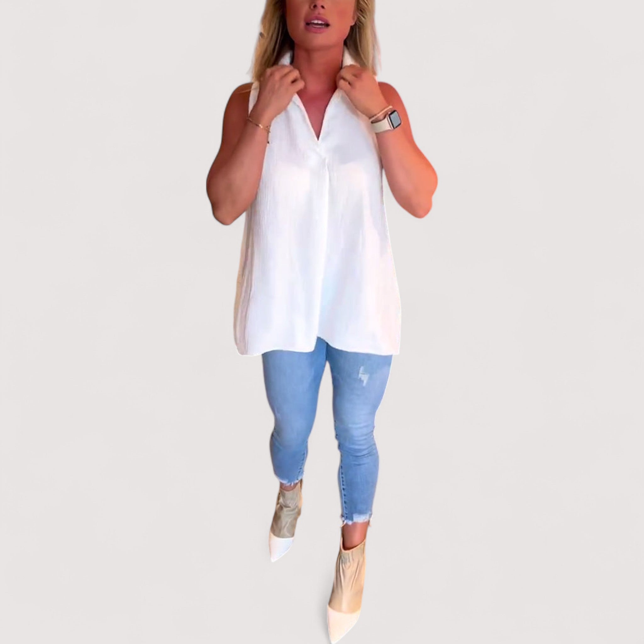 Elly™ | Rüschenbluse mit Revers