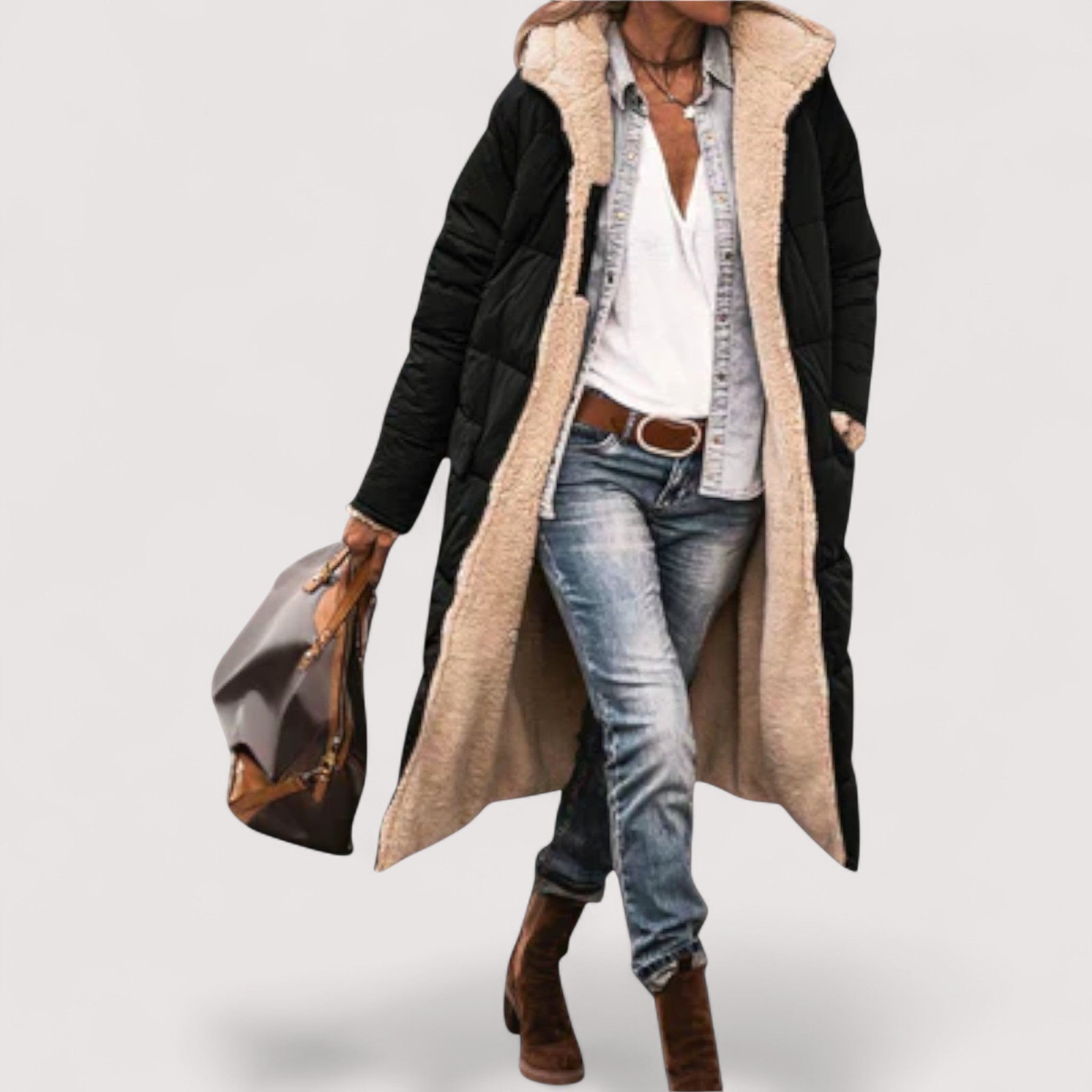 Kora™ | Kuscheliger Fell-Futter Mantel