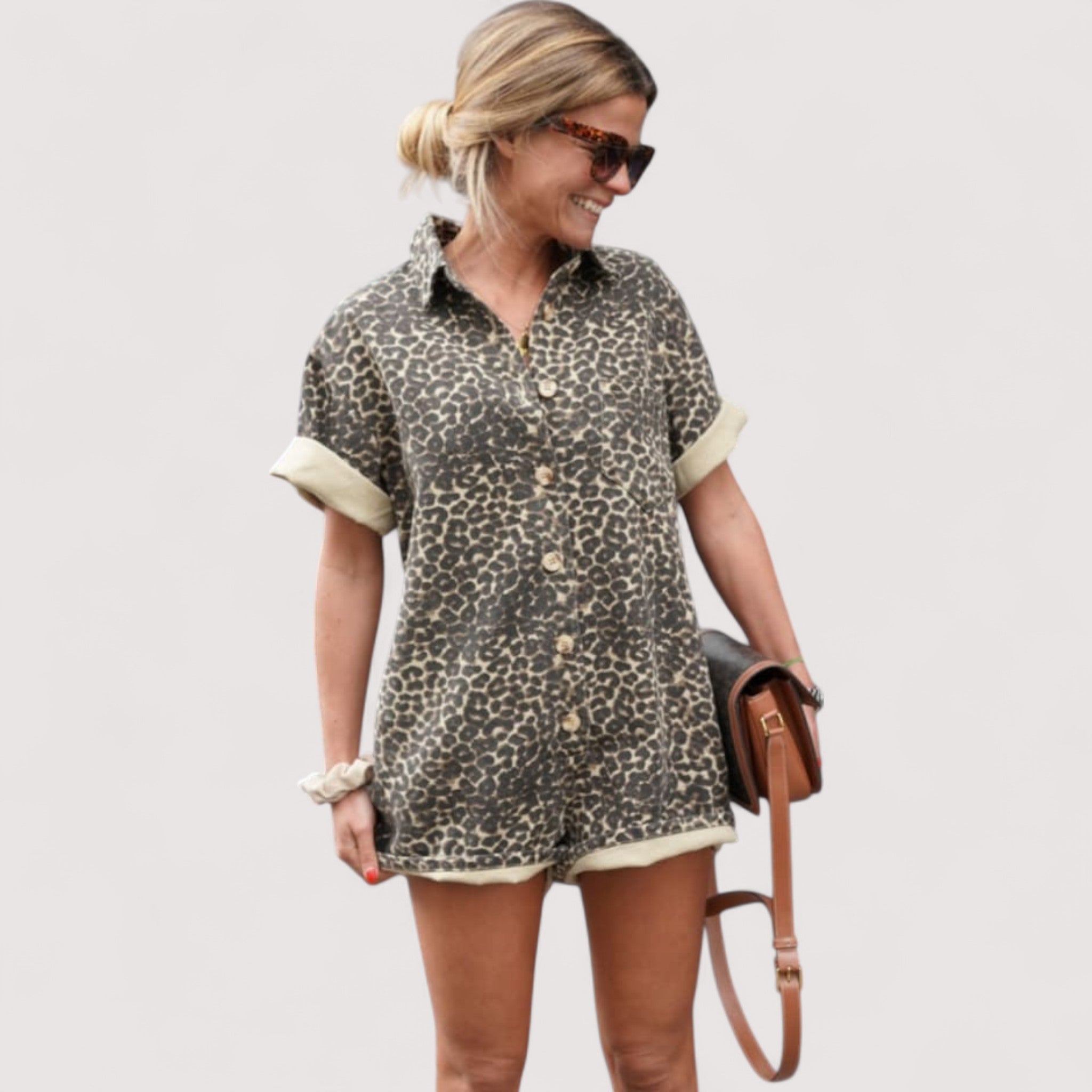 Anette™ | Overall mit Leopardenmuster