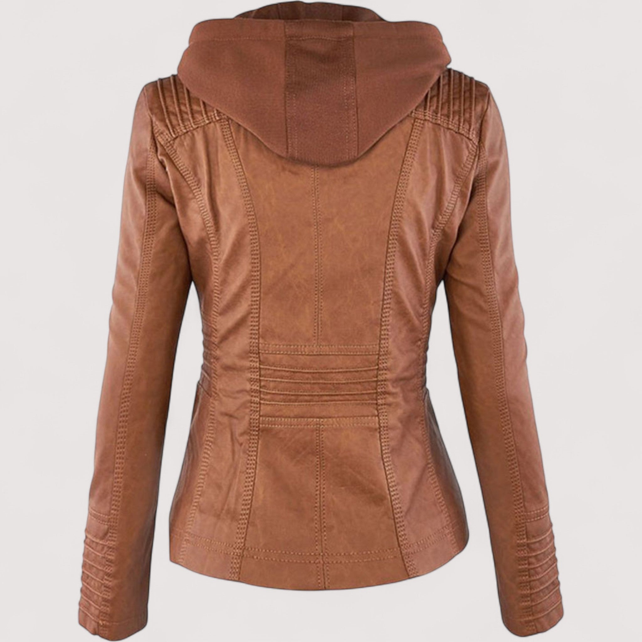 Laurina™ | Taillierte Bikerjacke mit Kapuze