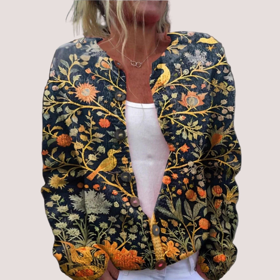 Clara | Vintage Floral Cardigan Pullover