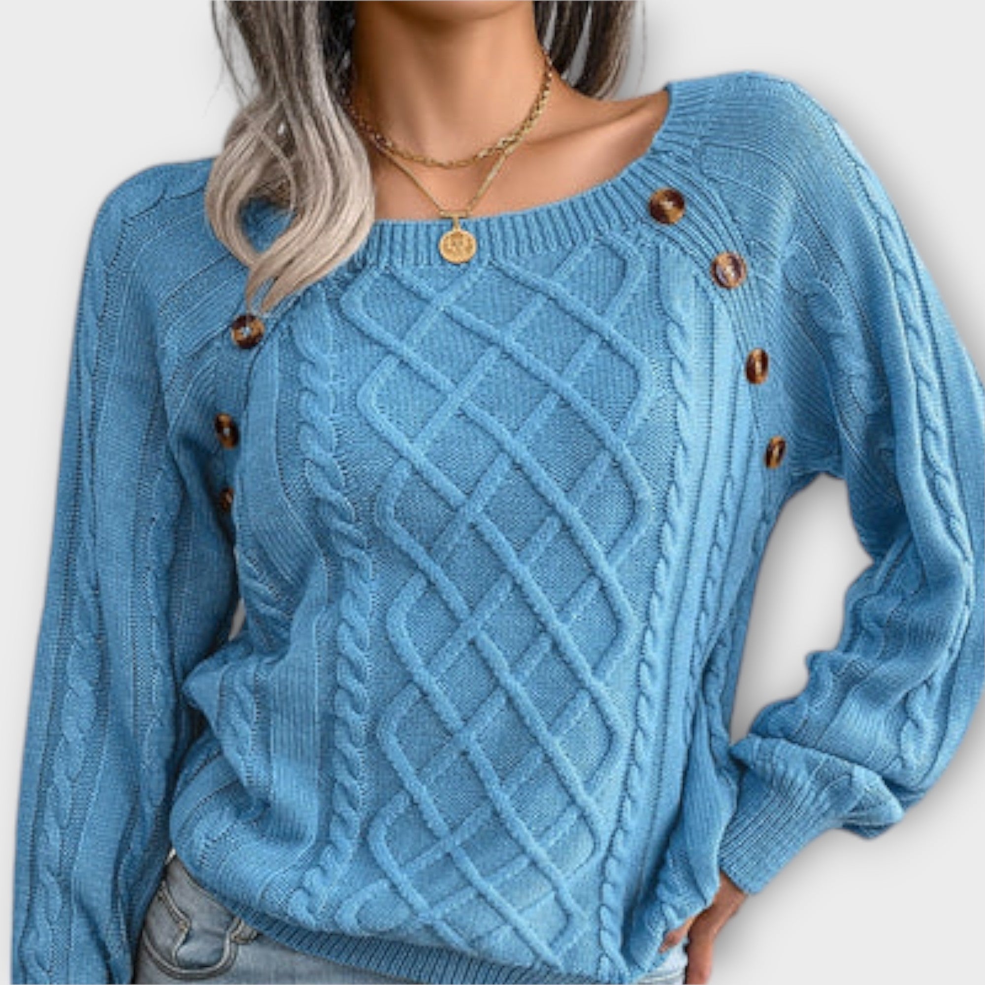 Aurora - Strickpullover mit Knöpfen