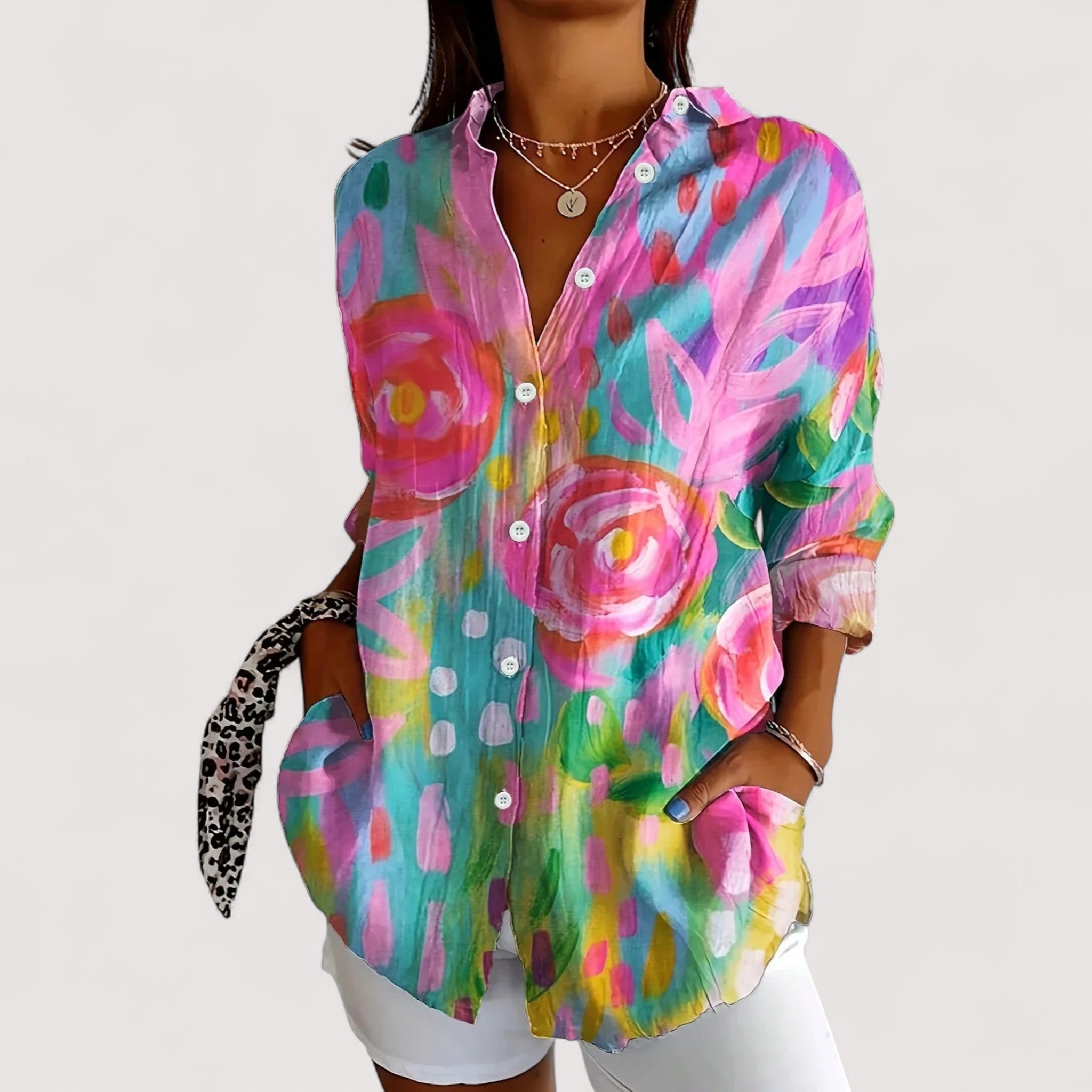 Annika™ | Bunte Bluse mit Print