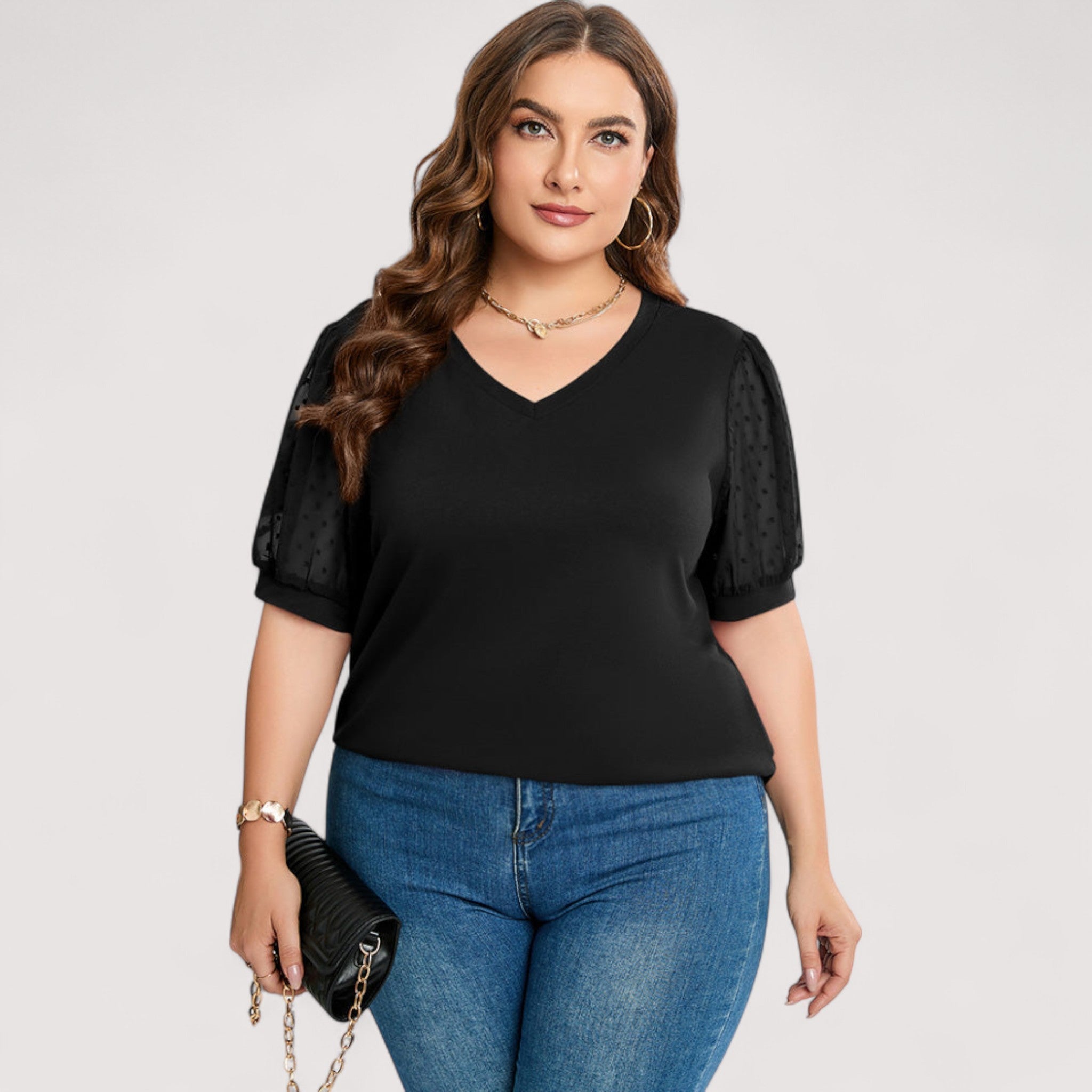 Ilse™ | Transparentes V-Ausschnitt-Top