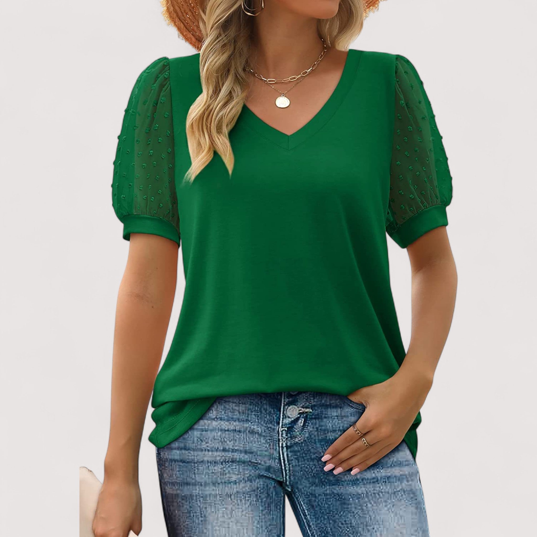 Ilse™ | Transparentes V-Ausschnitt-Top