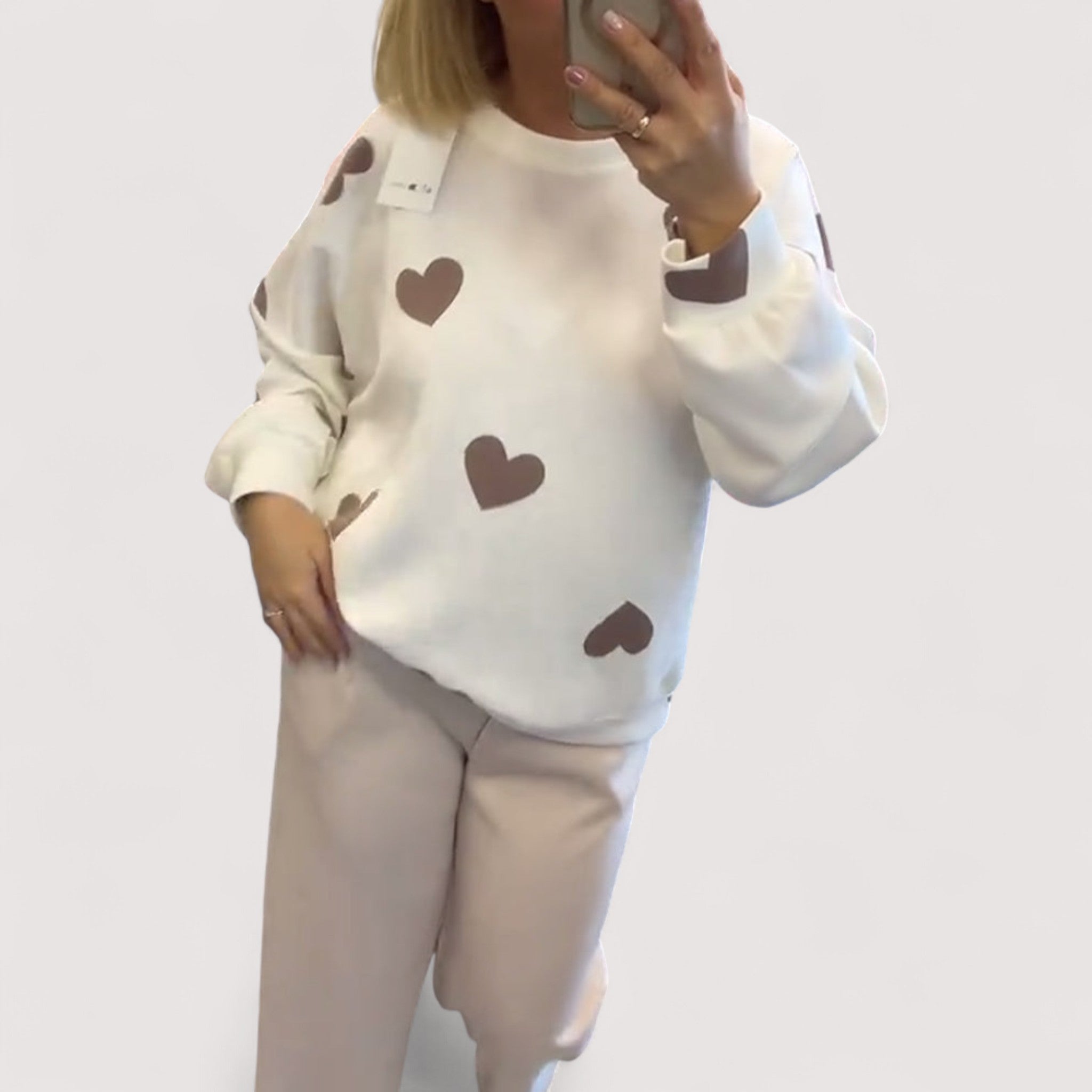 Marisa™ | Pull mit Härzli-Muster