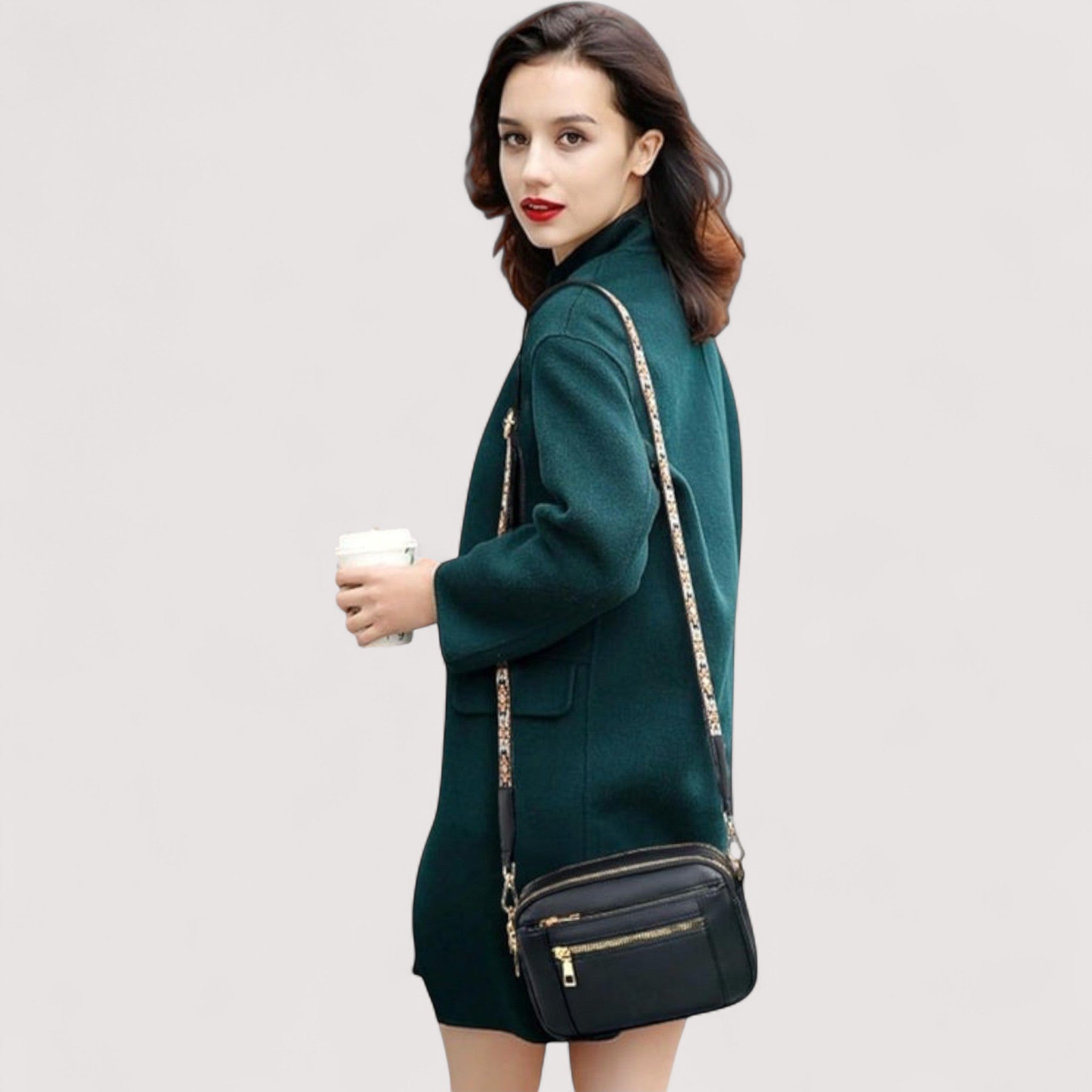 Sabina™ | Elegante Lederschultertasche