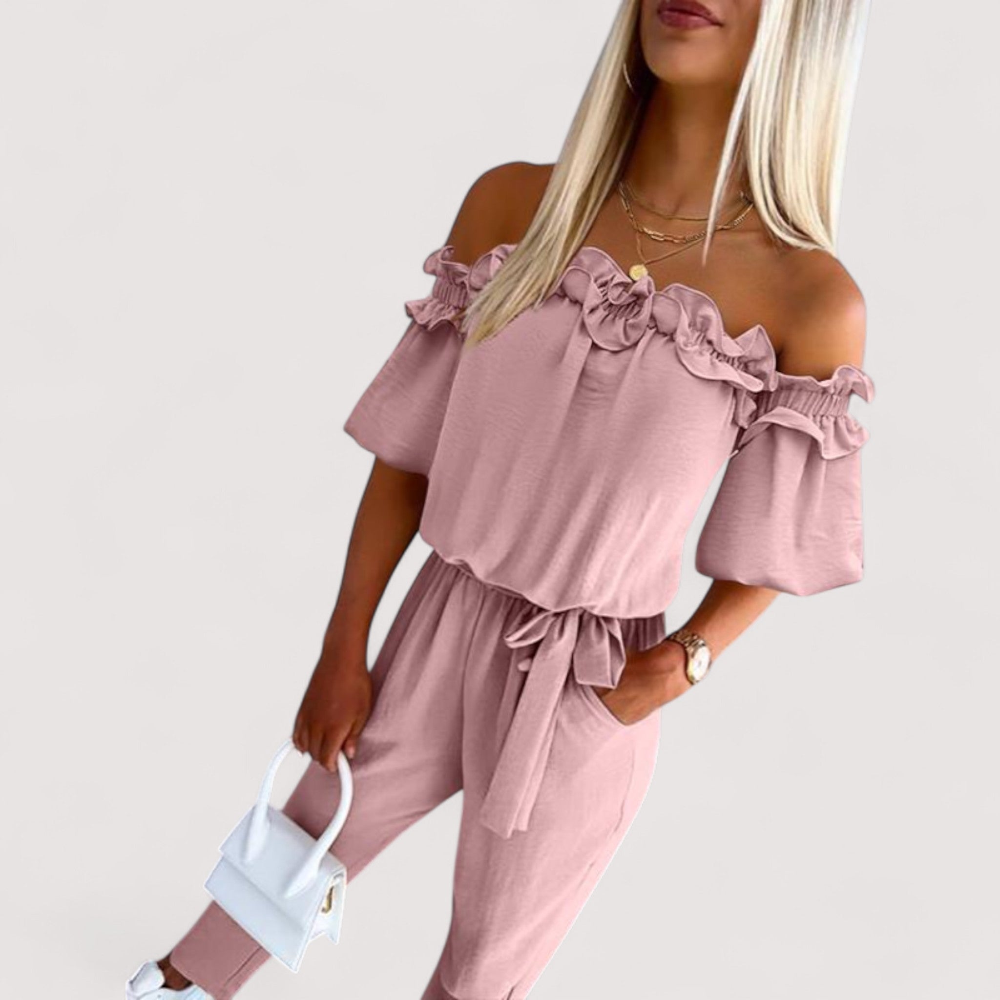 Senta™ | Jumpsuit mit Bindegürtel