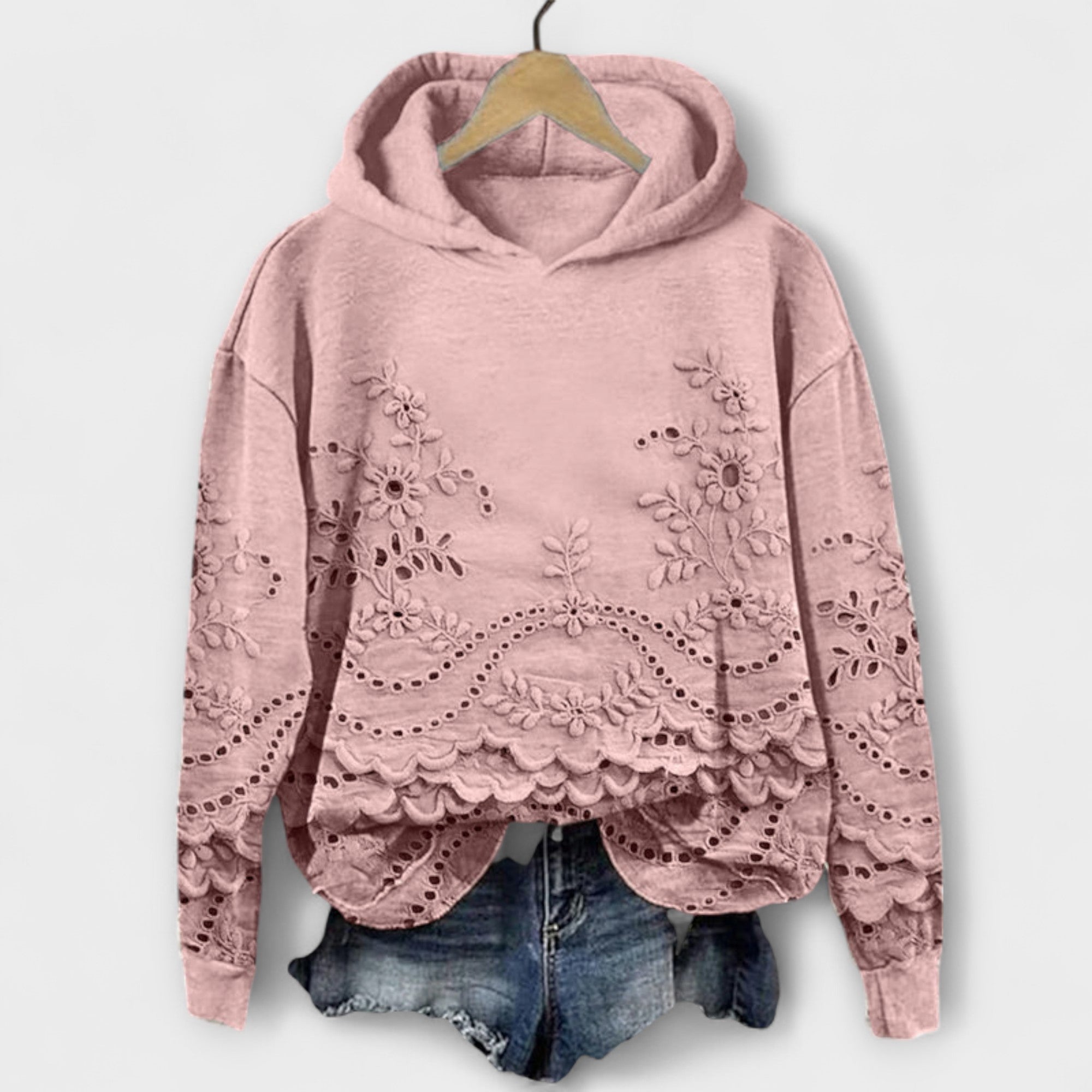 Grace – Vintage Hoodie Mit Blumenprint